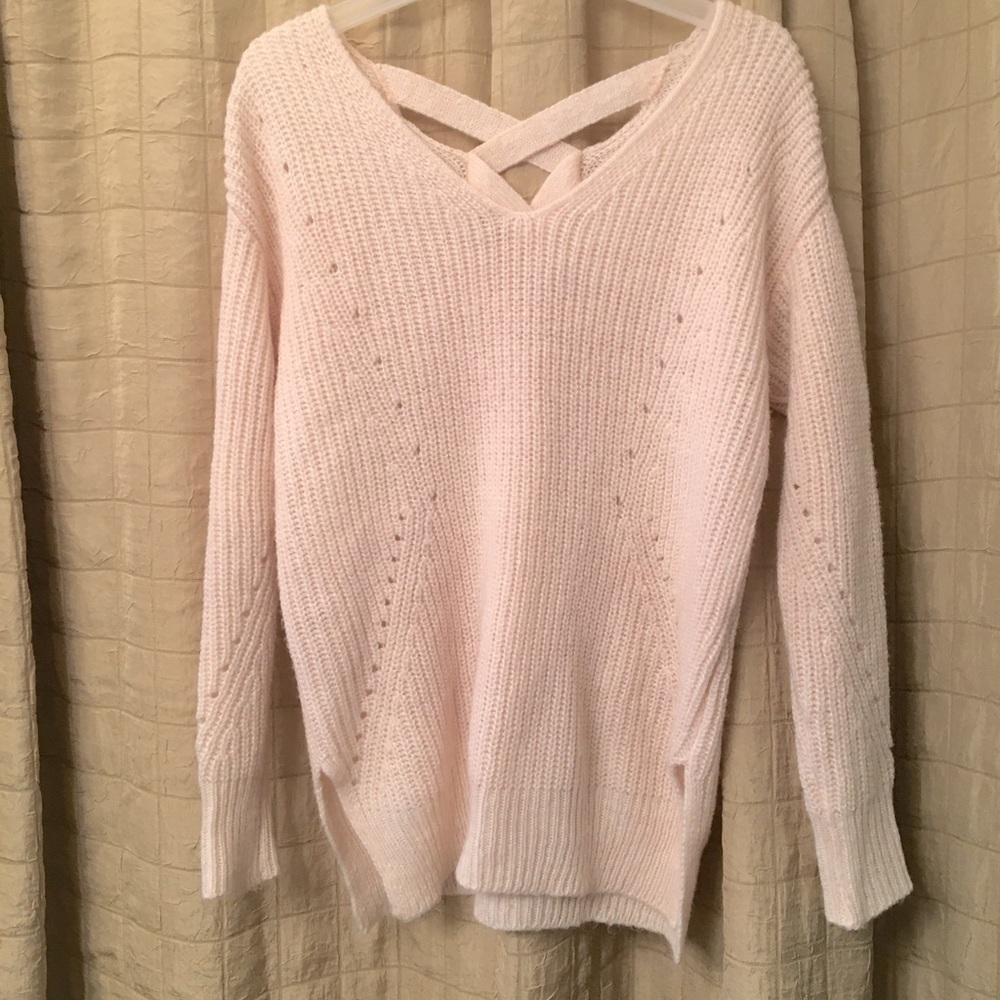 It's Our Time Sweater so cute soft cross back